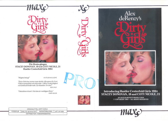 DIRTY GIRLS (VHS Omslag)